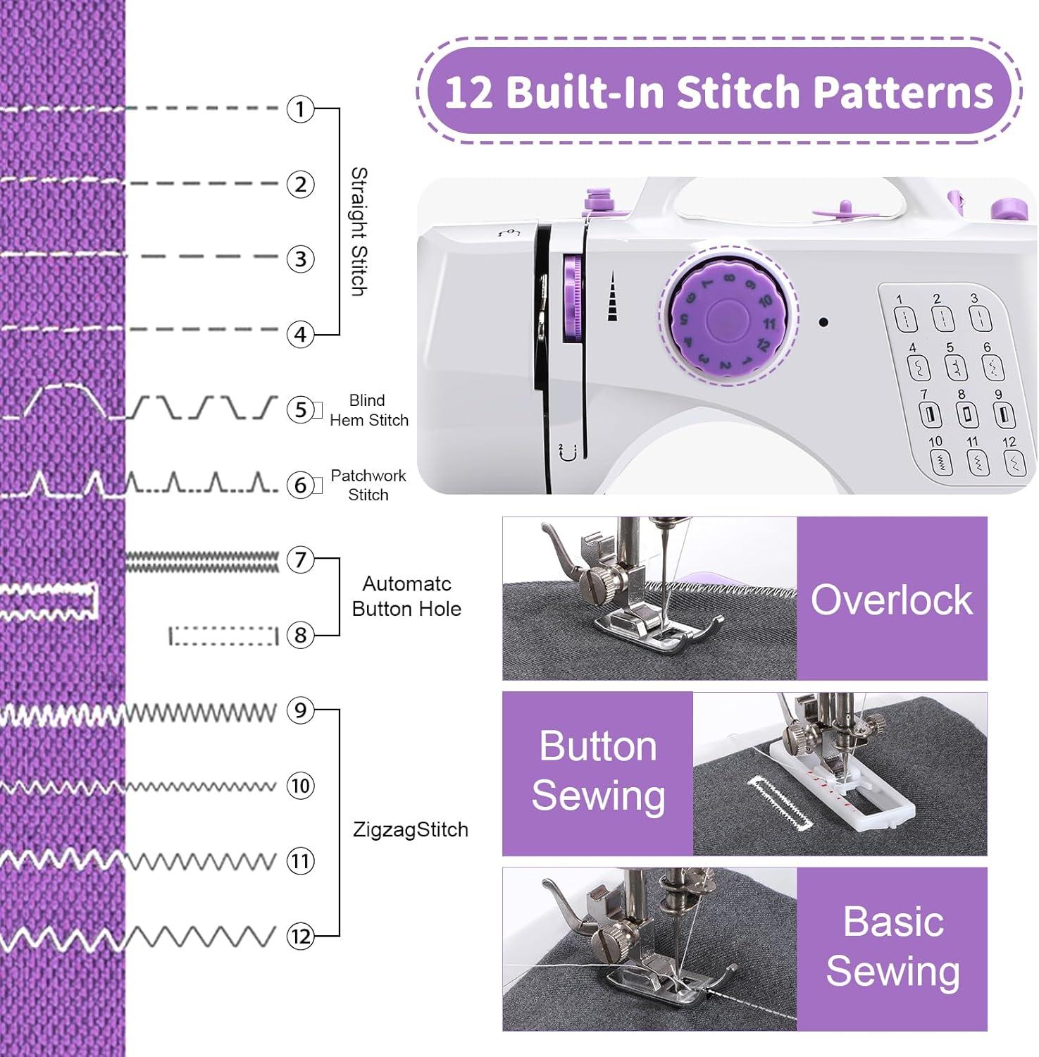 Anfänger Nähmaschine mit 12 Stichen: Praktisch und tragbar für DIY